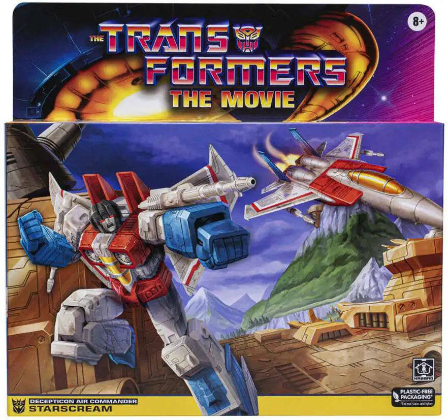 Transformers The Movie Retro G1 Starscream Action Figure [Decepticon Air Commander, Damaged Package]