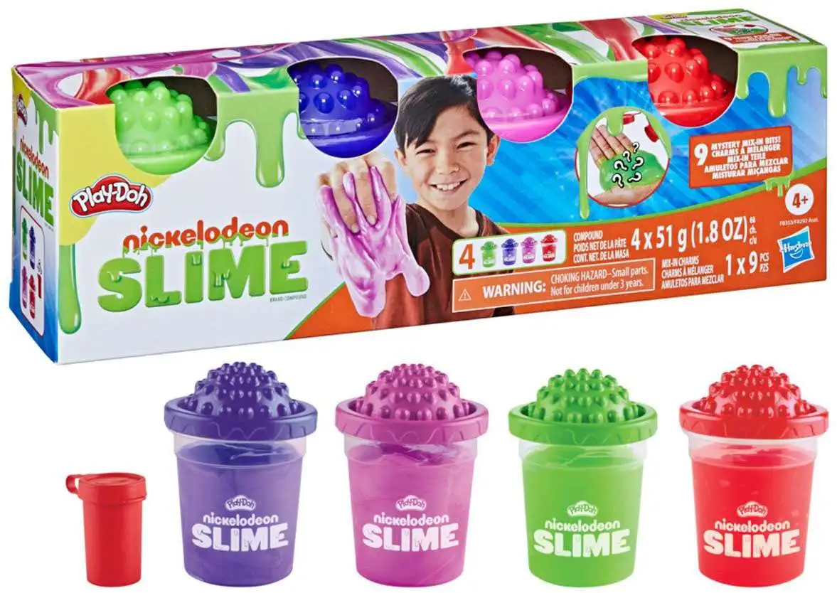 Play-Doh Slime Party 13.5 Ounce Slime 4-Pack [Green, Purple, Pink & Red]