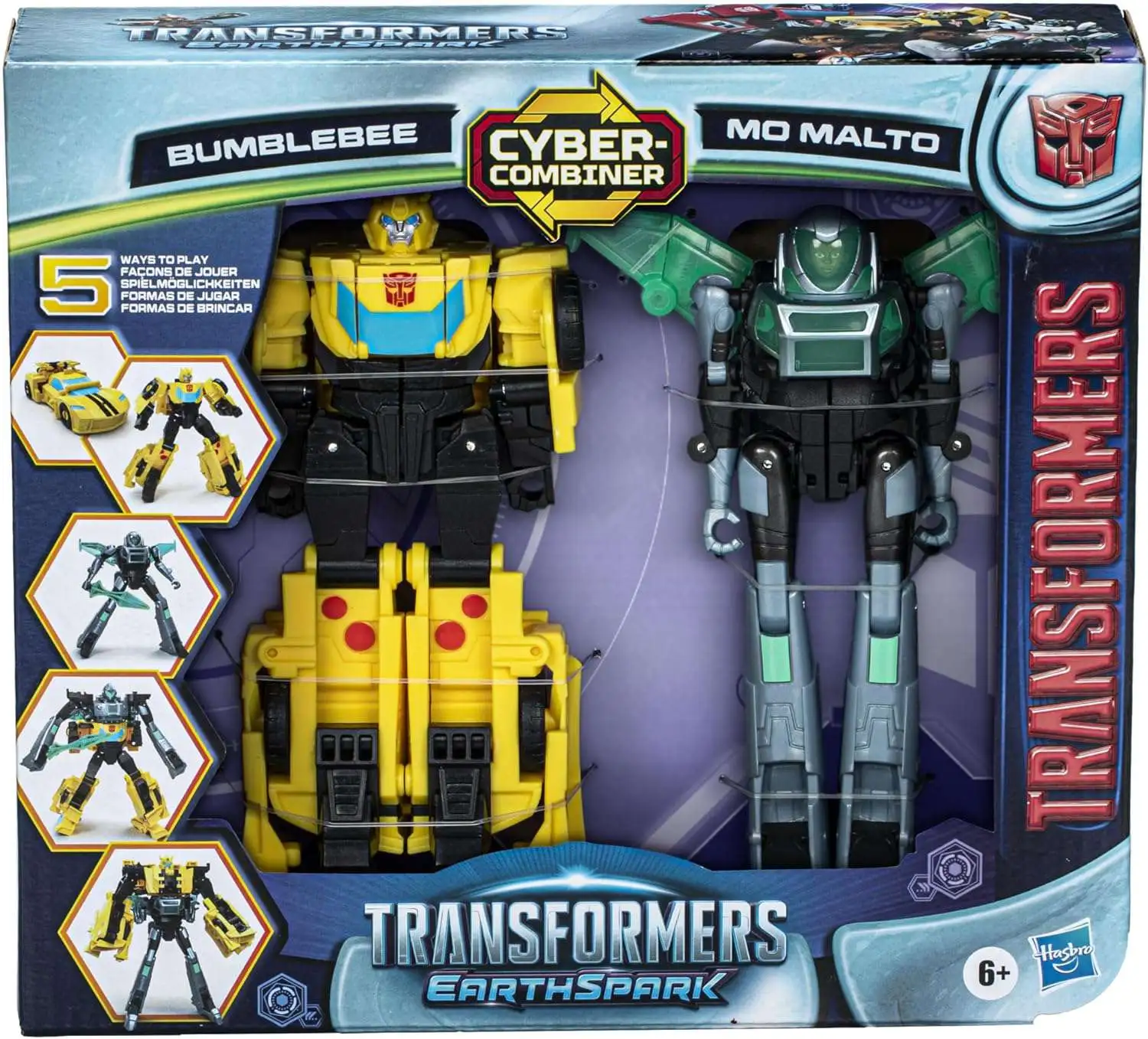 Transformers Earthspark Spin Changer Bumblebee And Mo Malto : Target