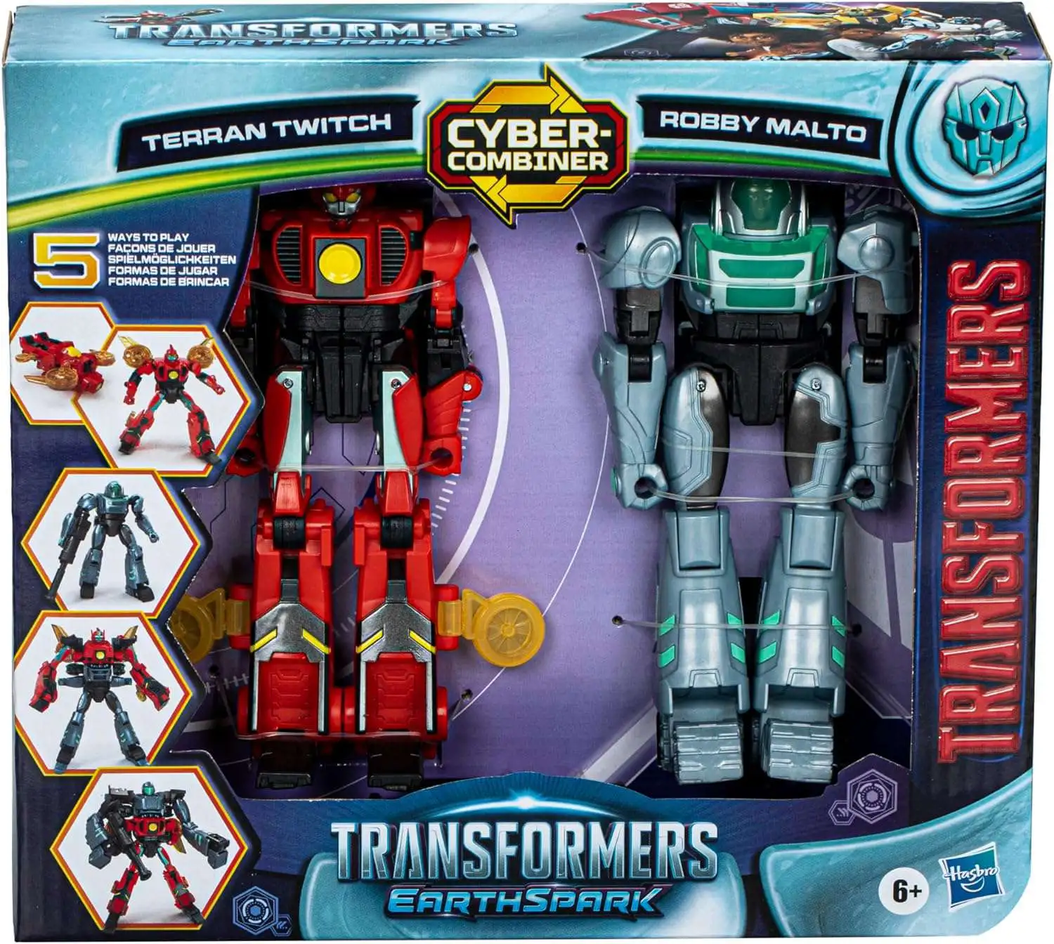 Transformers Earthspark Cyber-Combiner Terran Twitch & Robby Malto Action Figure 2-Pack