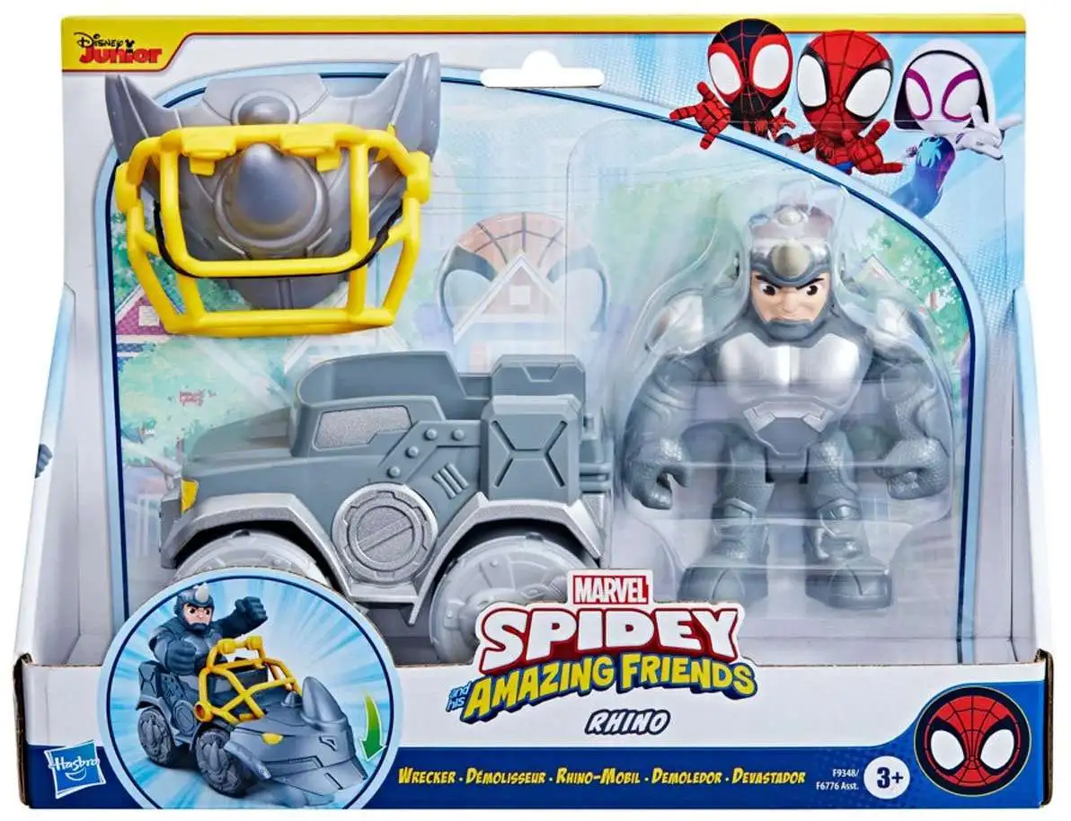 Marvel Spidey & His Amazing Friends Rhino Wrecker Vehicle & Action Figure