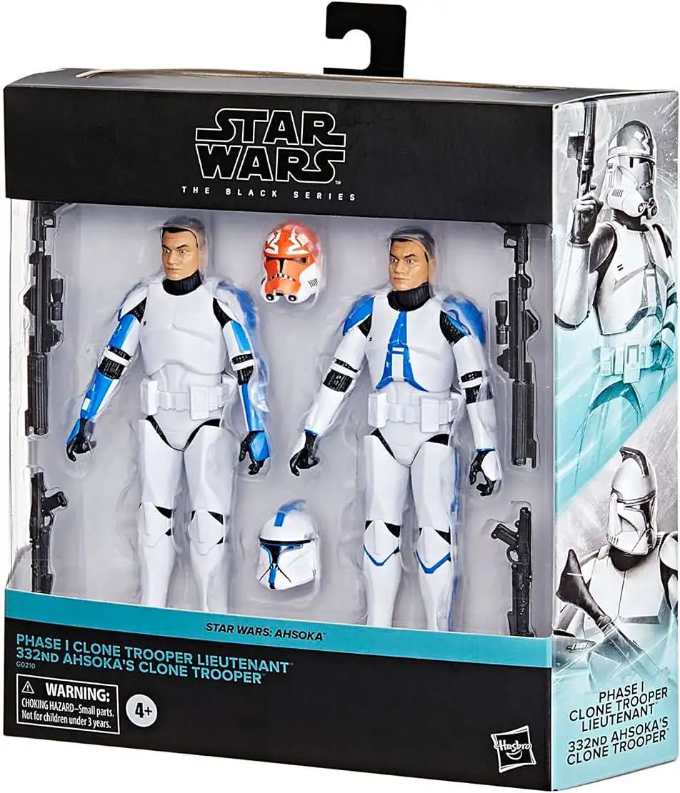 Star Wars Black Series Phase 1 Clone Trooper Lieutenant & 332nd Ahsoka's Clone Trooper Exclusive Action Figure 2-Pack