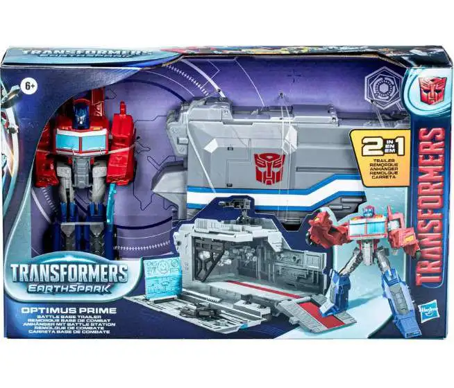 Transformers Earthspark Optimus Prime Exclusive 5" Action FIgure [Battle Base Trailer]