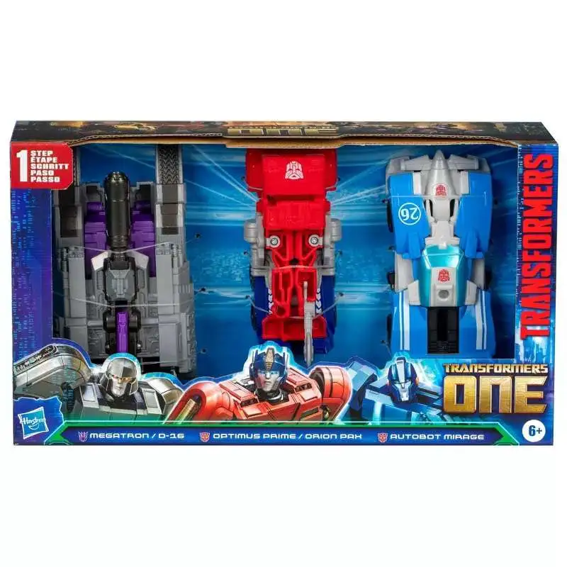 Transformers One Iacon Race Megatron / D-16, Optimus Prime / Orion Pax, & Autobot Mirage - 3-Pack Transformers One Iacon Race Megatron / D-16, Optimus Prime / Orion Pax, & Autobot Mirage - 3-Pack
