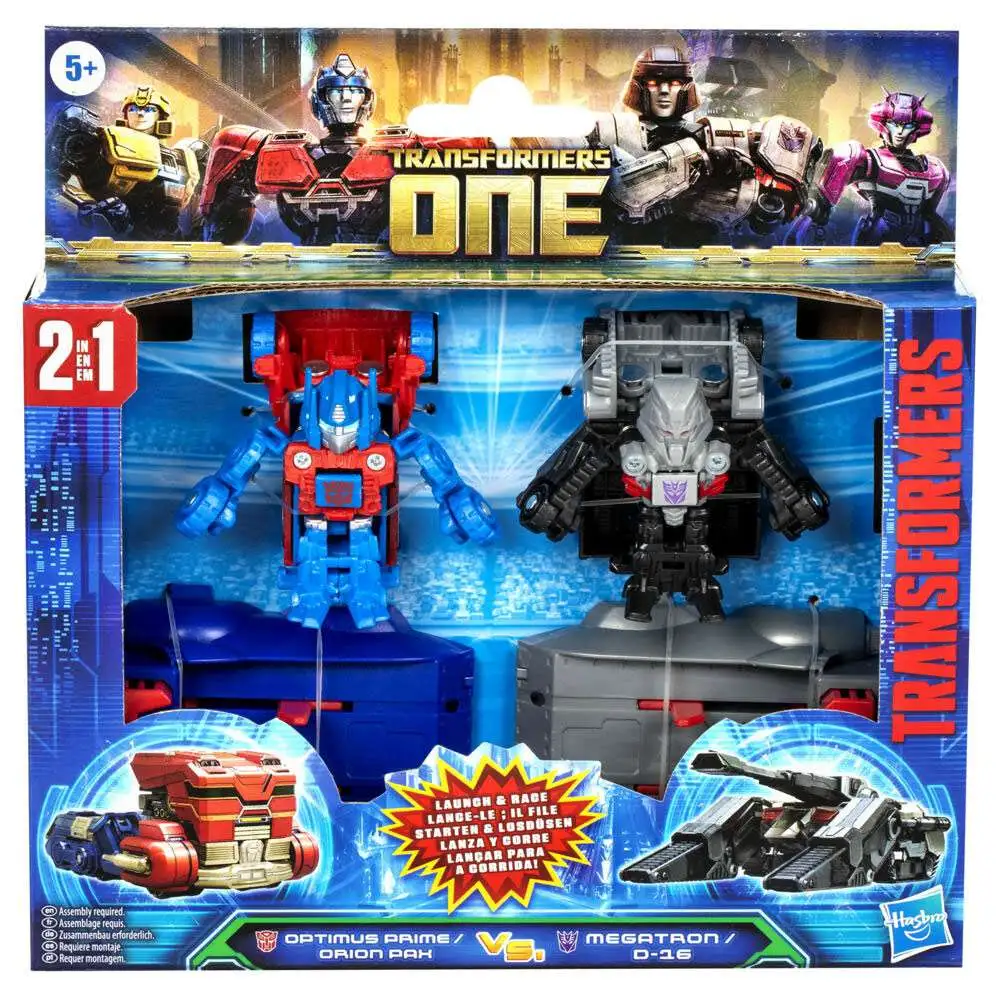 Transformers ONE Launch & Rage Optimus Prime / Orion Pax vs Megatron / D-16 Action Figure 2-Pack