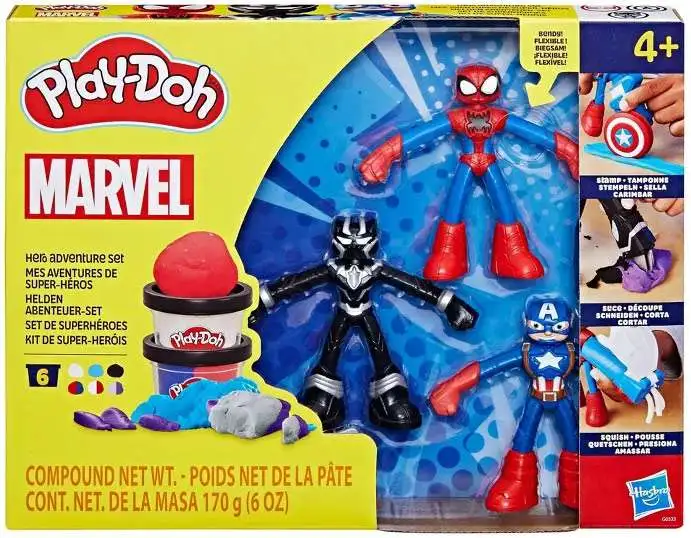 Play-Doh Marvel Hero Adventure Set [Spider-Man, Black Panther & Captain America]
