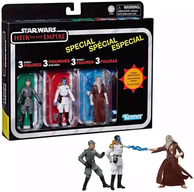 Star Wars Retro Collection Heir to The Empire Captain Gilad Pellaeon, Grand Admiral Thrawn & Joruus C'baoth Action Figure 3-Pack