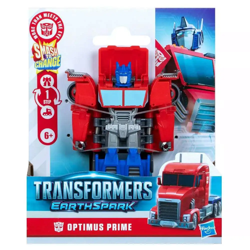 Transformers Earthspark Smash to Change Optimus Prime Action