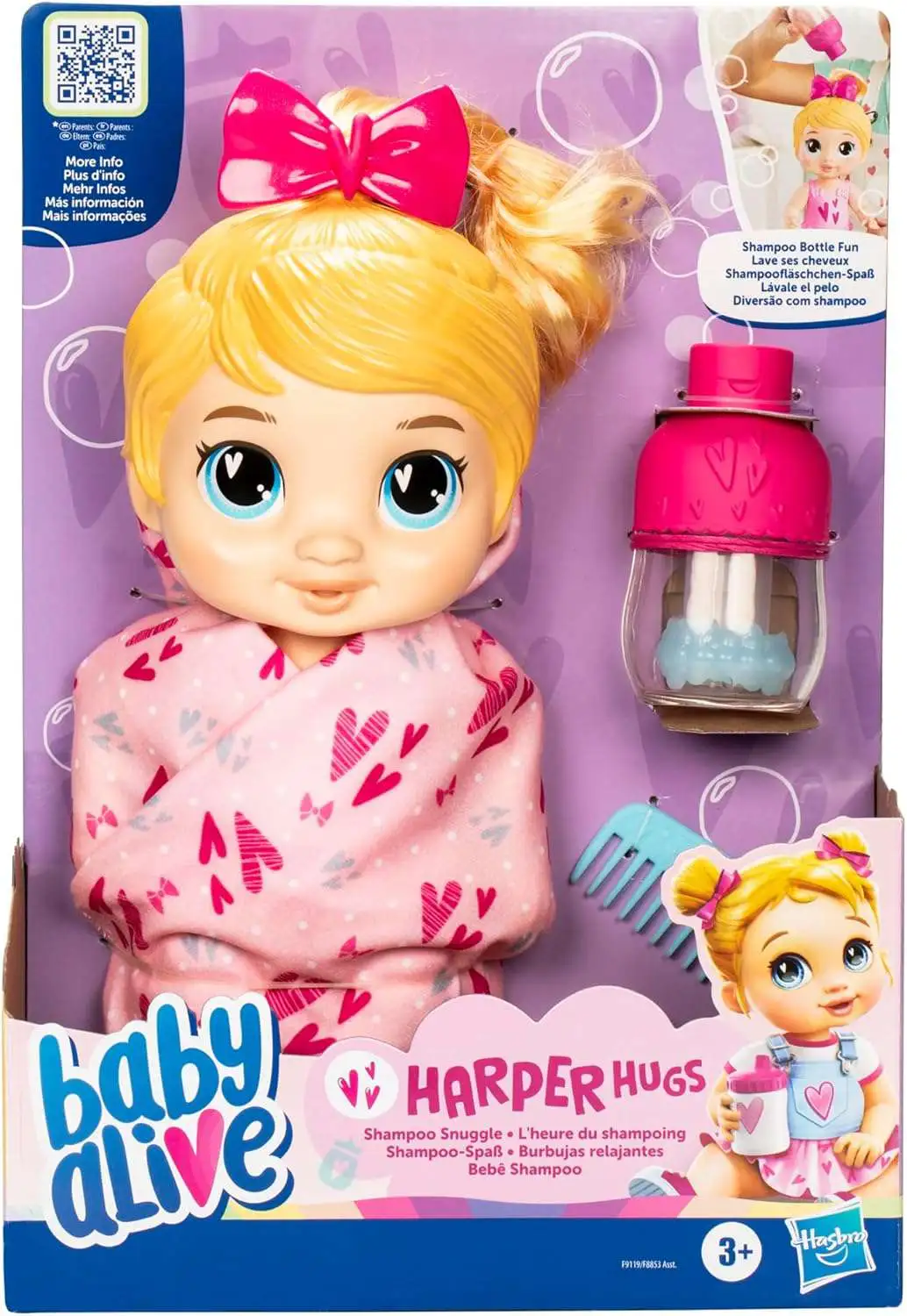 Baby Alive Shampoo Snuggle Harper Hugs 11-Inch Doll
