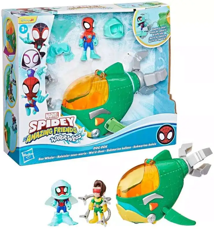 Marvel Spidey & His Amazing Friends Water-Webs Doc Ock Sea Whaler Exclusive Playset