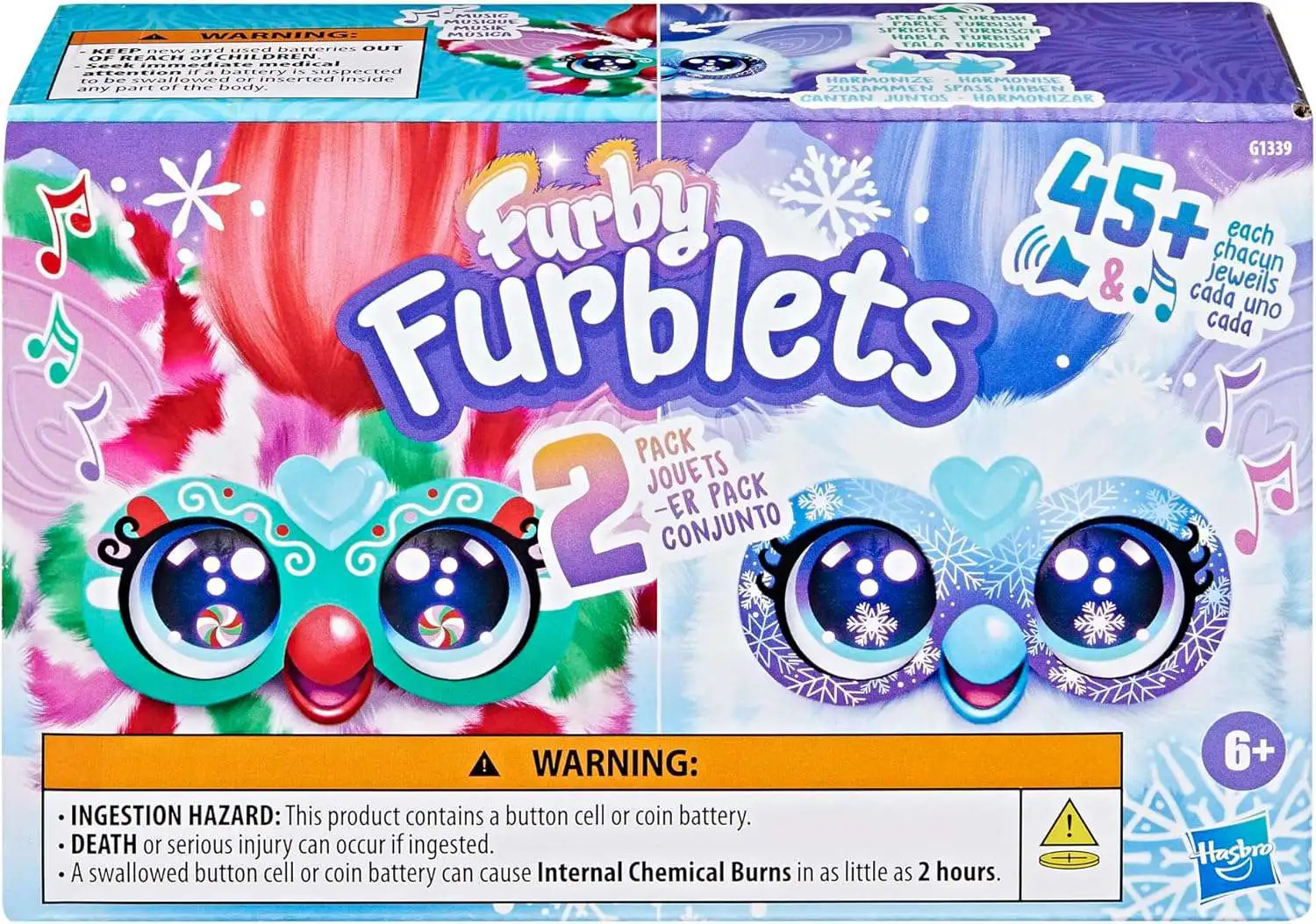 Furby Furblets Mini Friend Pep-Mint Sno-Flay 2.5 Figure 2-Pack