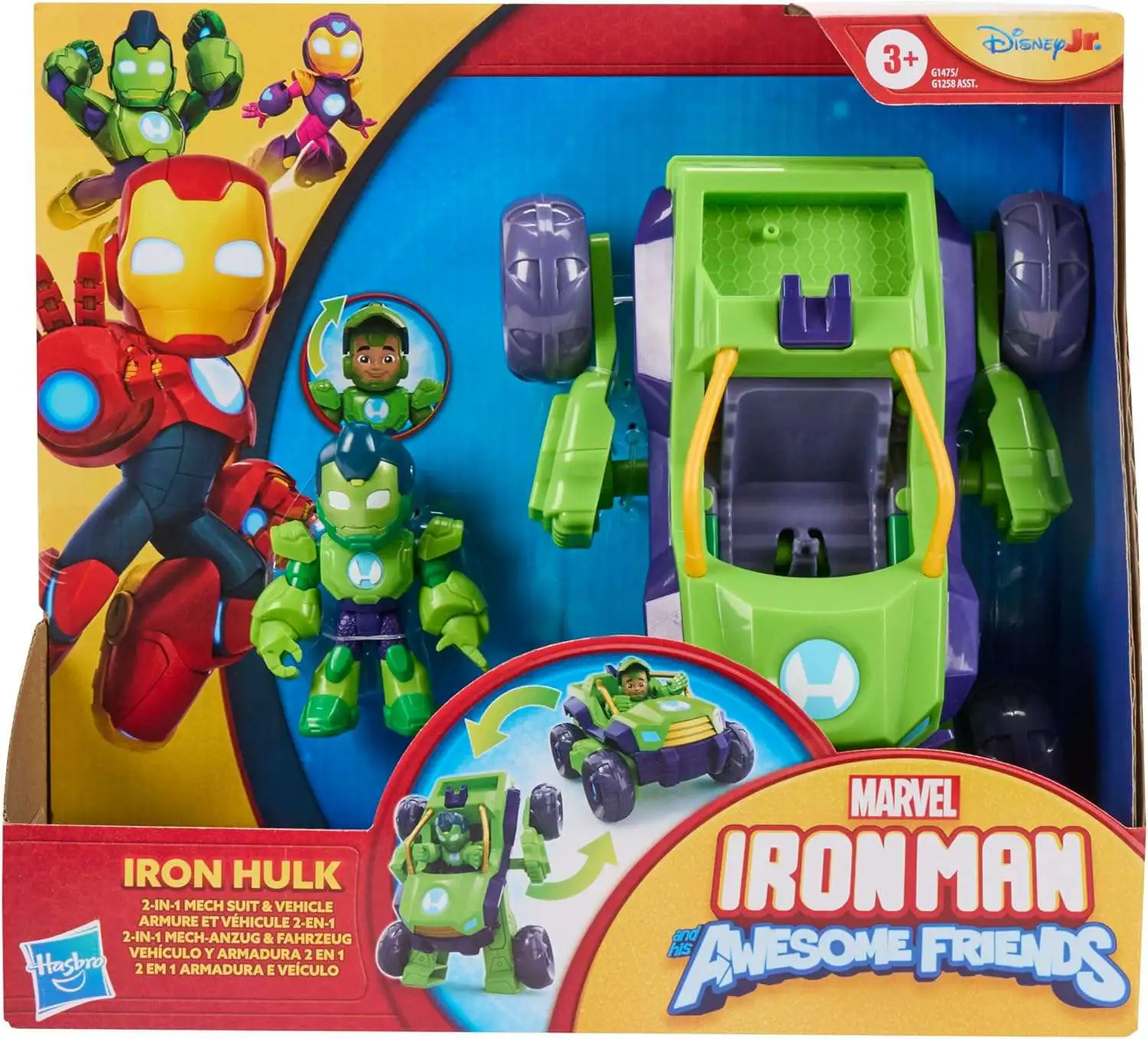 Marvel Iron Man & His Awesome Friends Iron Hulk 2-in-1 Mech Suit & Vehicle