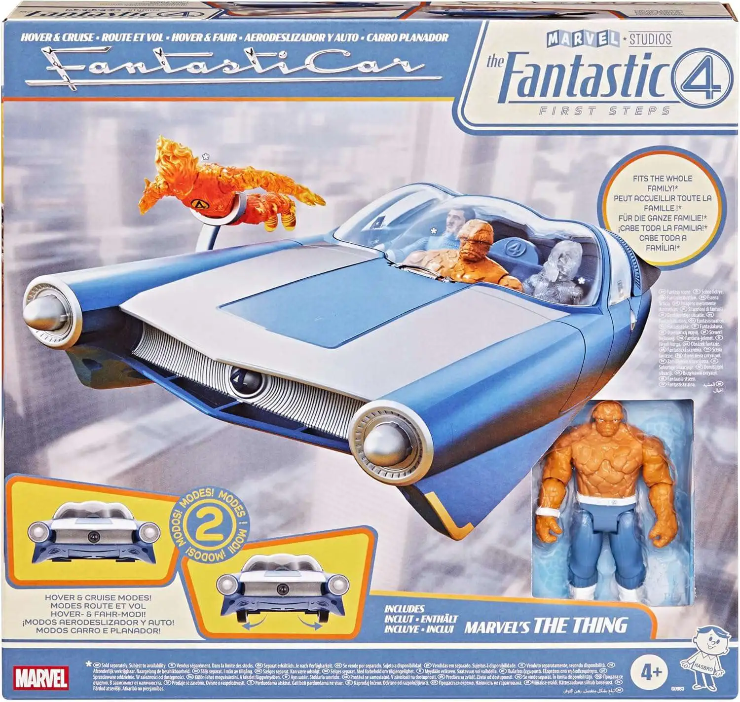 Marvel Fantastic Four: First Steps Fantasticar Vehicle & Action Figure [Includes The Thing]