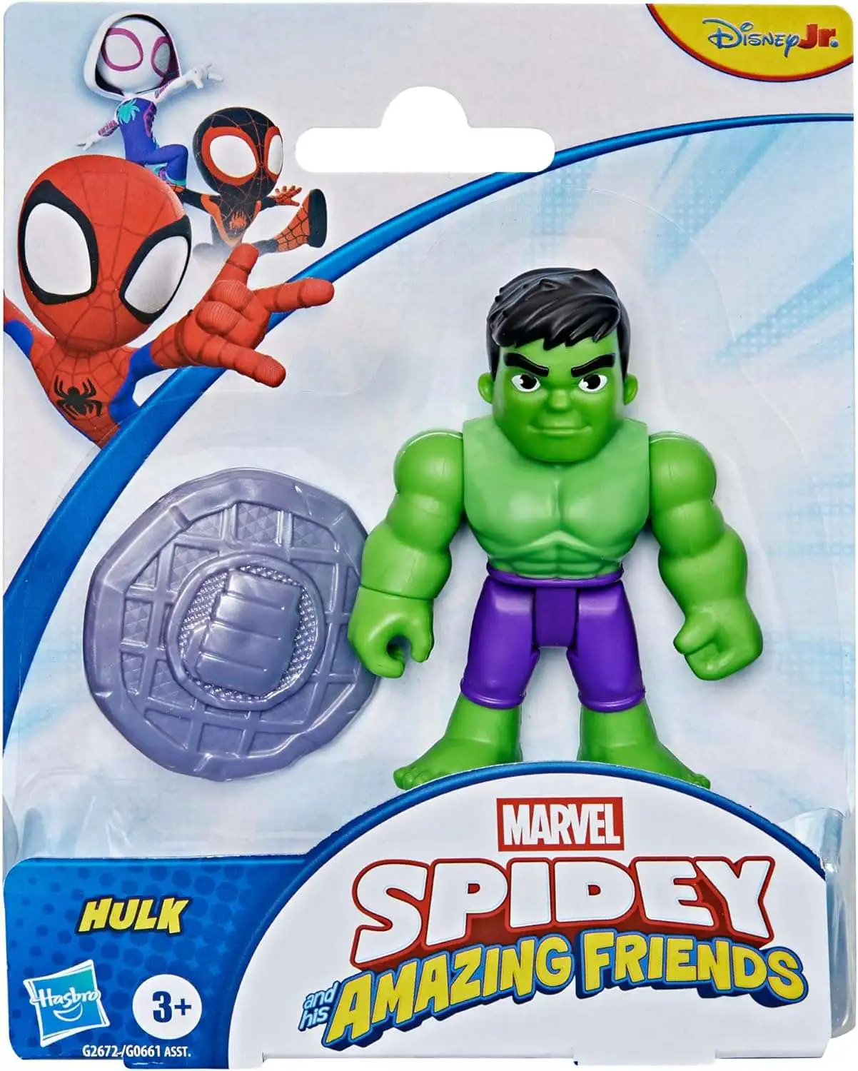 Marvel Spidey Y Su Superequipo - Figura De Acción Hulk De 7.6 Cm Con Accesorio De Tapa De Alcantarilla, Articulada, Para Niños De 3 Años En Adelante