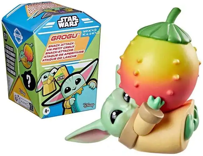 Star Wars Grogu Snack Attack Mystery Pack [1 RANDOM Baby Yoda Figure]