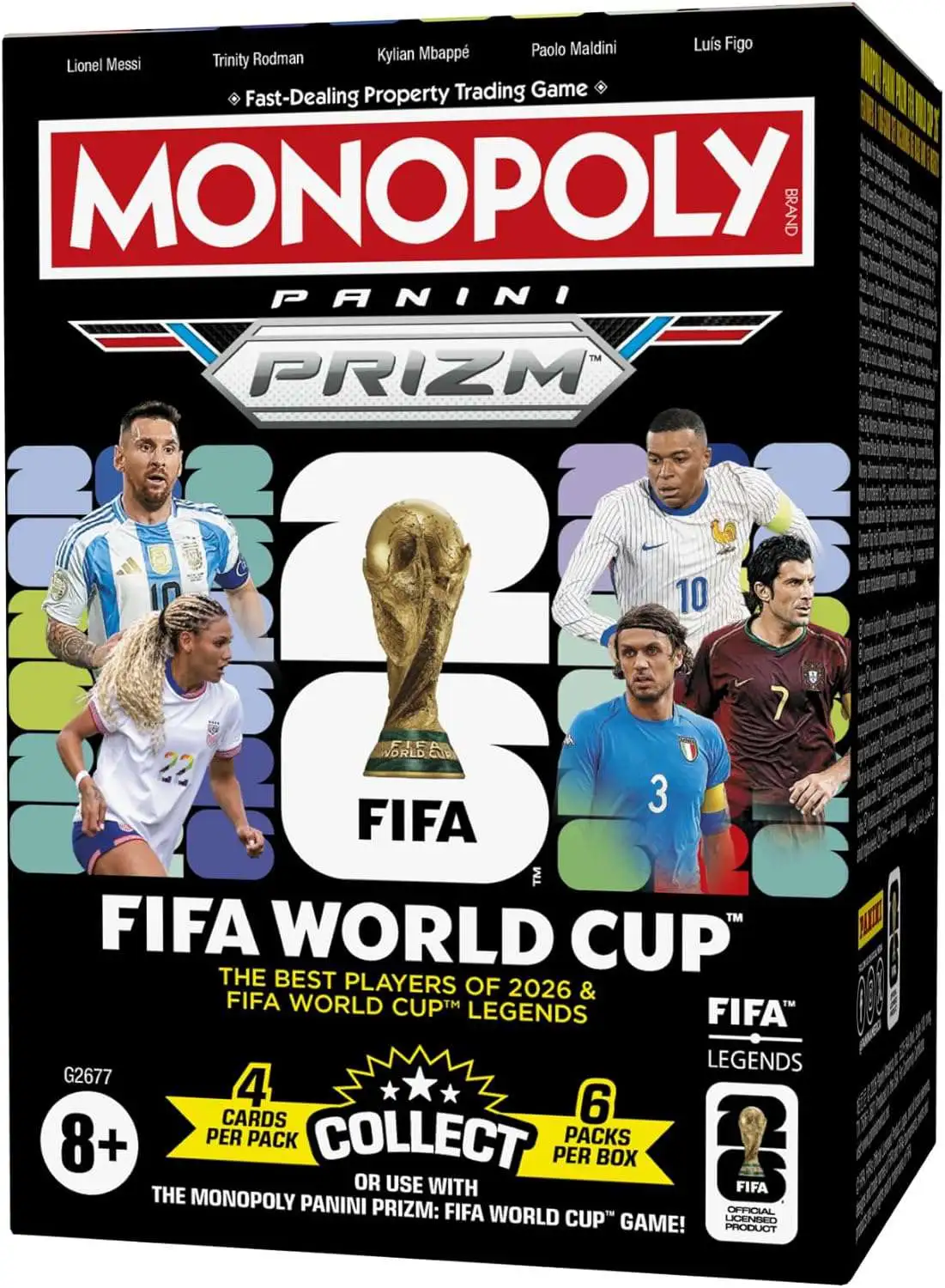 FIFA World Cup Monopoly 2026 Prizm Trading Card BLASTER Box [6 Booster Packs]