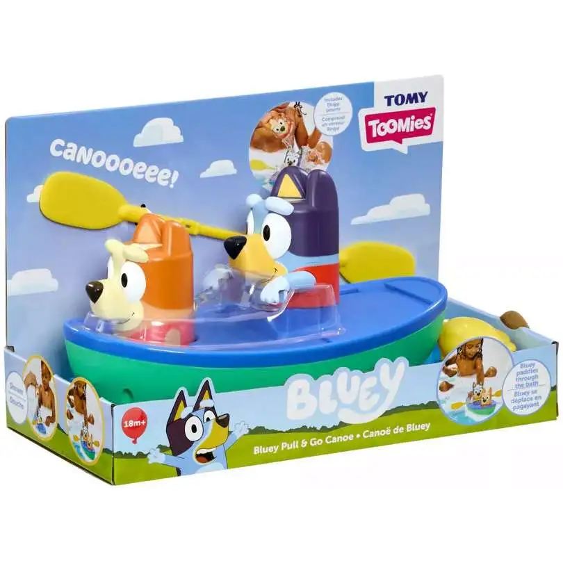 Toomies Bluey Pull & Go Canoe Bath Toy