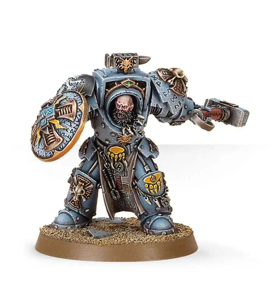 Warhammer 40,000 Space Wolves Arjac Rockfist, the Anvil of Fenris Miniatures