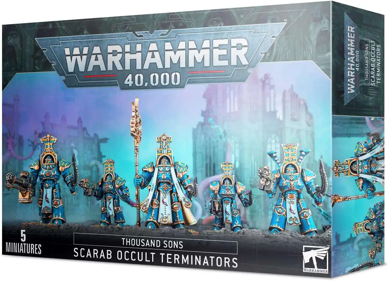 Warhammer 40,000 Thousand Sons Scarab Occult Terminators Miniatures Set
