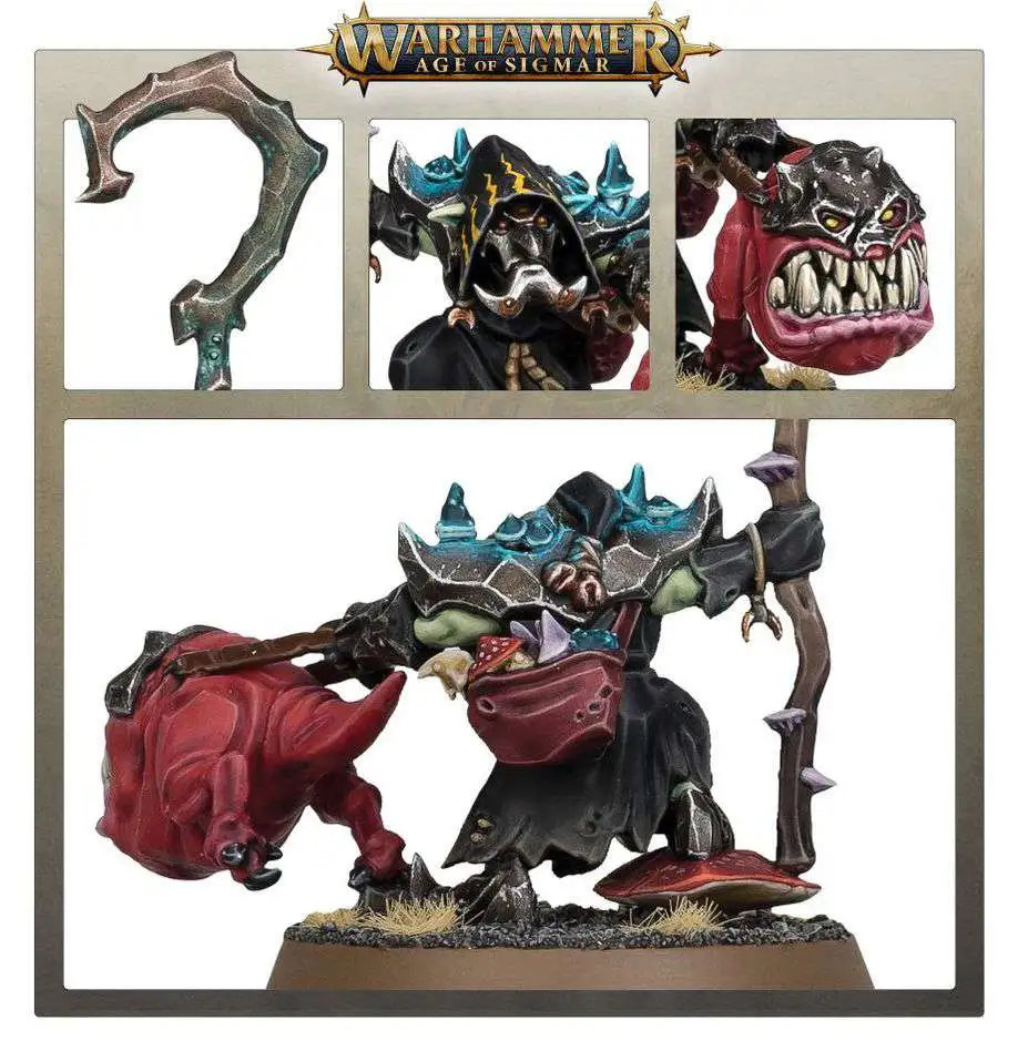 Age of Sigmar Squigboss with Gnasha-squig Miniature