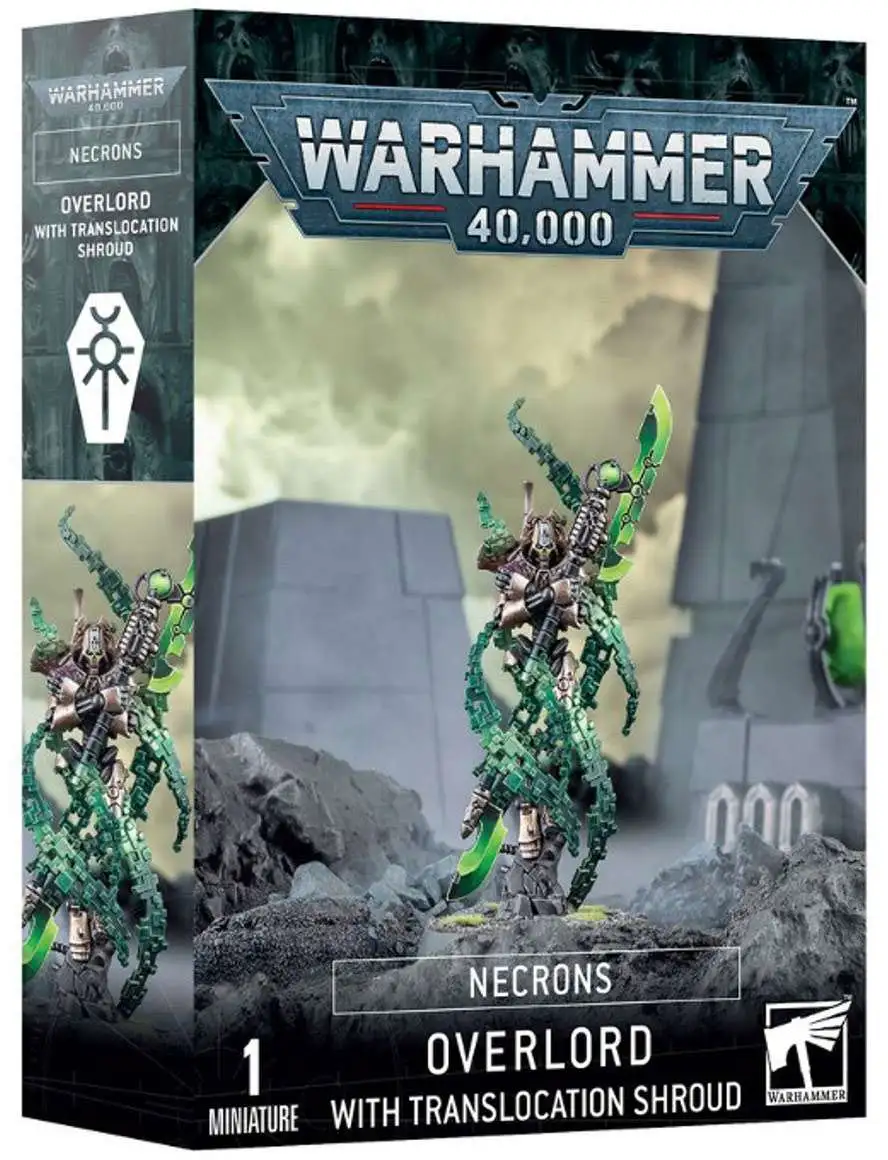 Warhammer 40,000 Necrons Overlord With Translocation Shroud Miniature