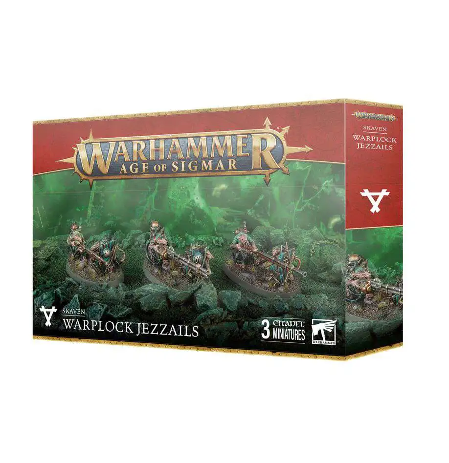 Age of Sigmar skaven Warplock Jezzails miniatures