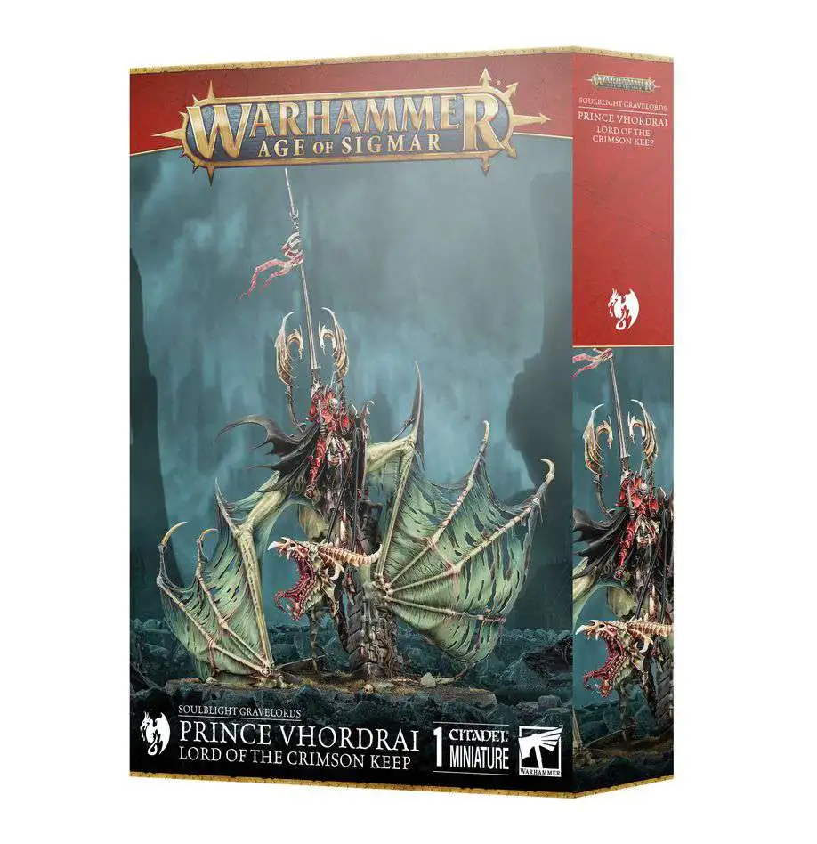 Warhammer Age of Sigmar Soulblight Gravelords Prince Vhordrai Lord of the Crimson Keep Miniatures