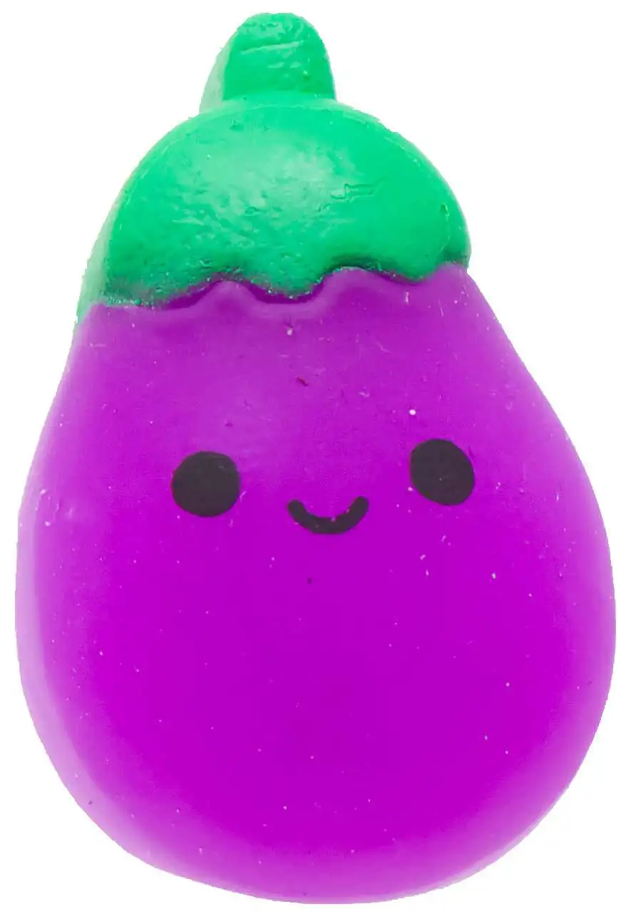 Scrunchems Squishy Buddies Vegtastic Eggplant 2-Inch Sensory Stress Toy