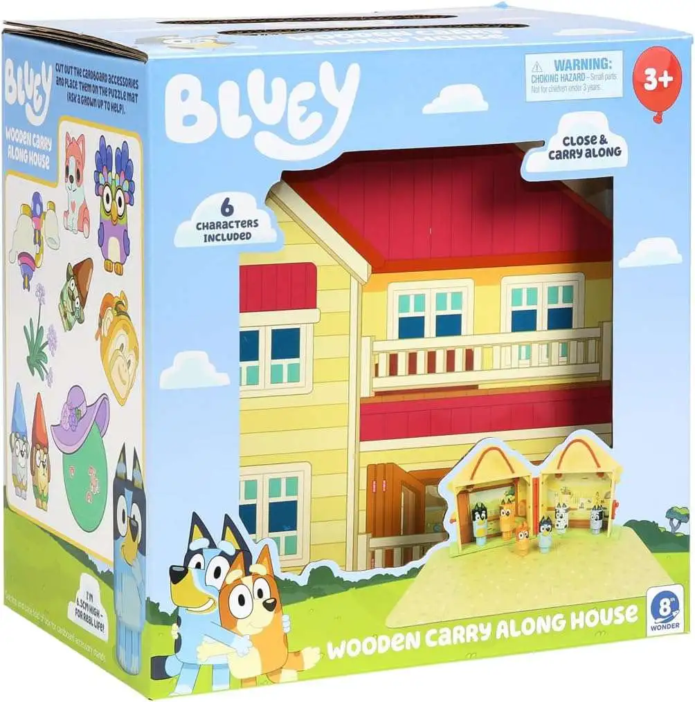 Bluey Wooden Carry Along House Playset