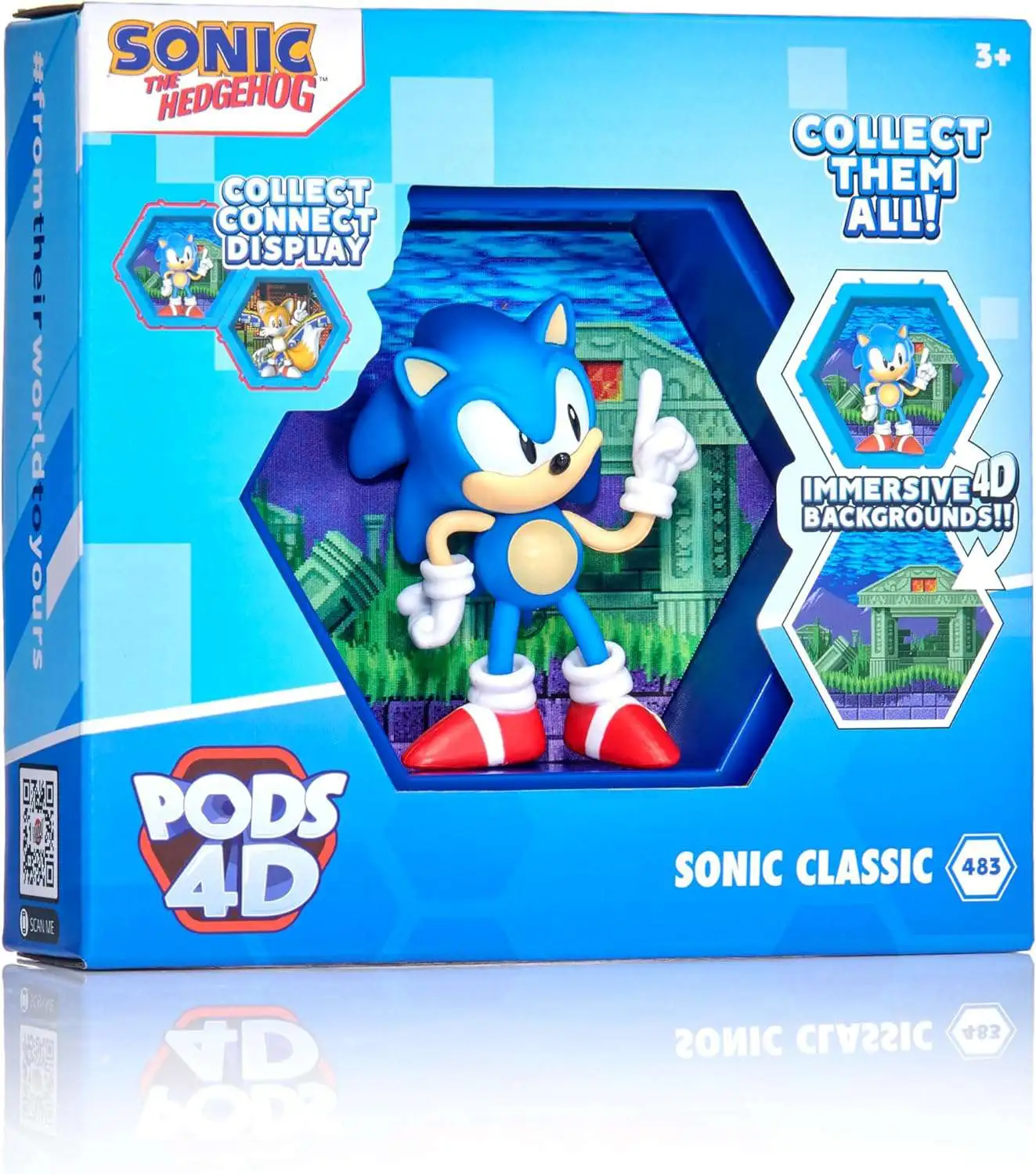 Sonic The Hedgehog Classic Tails 3 Action Figure Black White Deco TOMY,  Inc. - ToyWiz