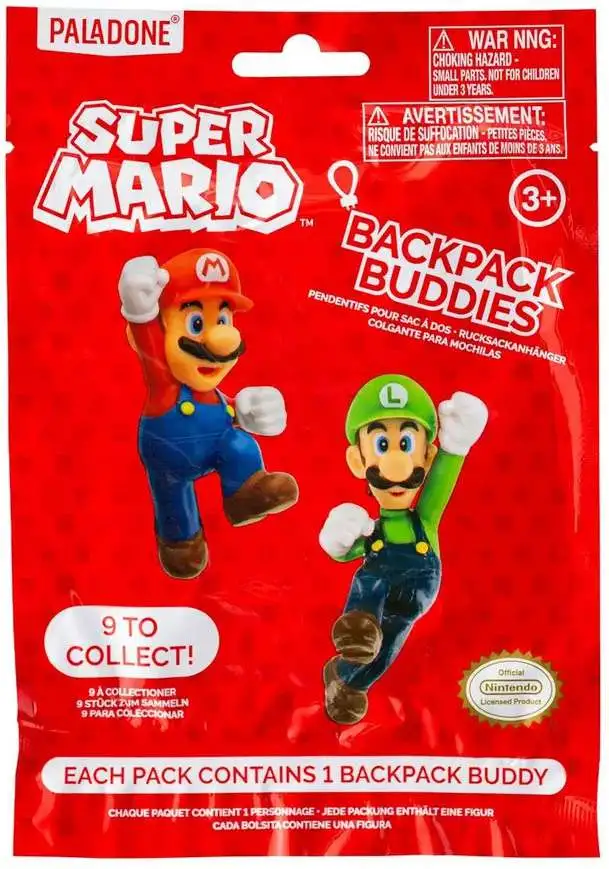 Backpack Buddies Super Mario Mystery Pack [1 RANDOM Figure]