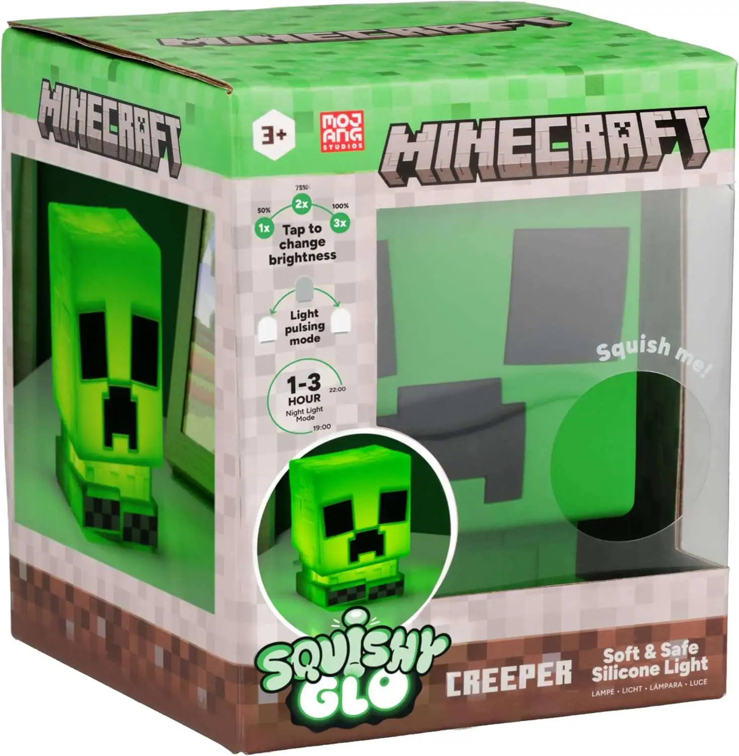 Minecraft Squishy Glo Creeper Silicone Light