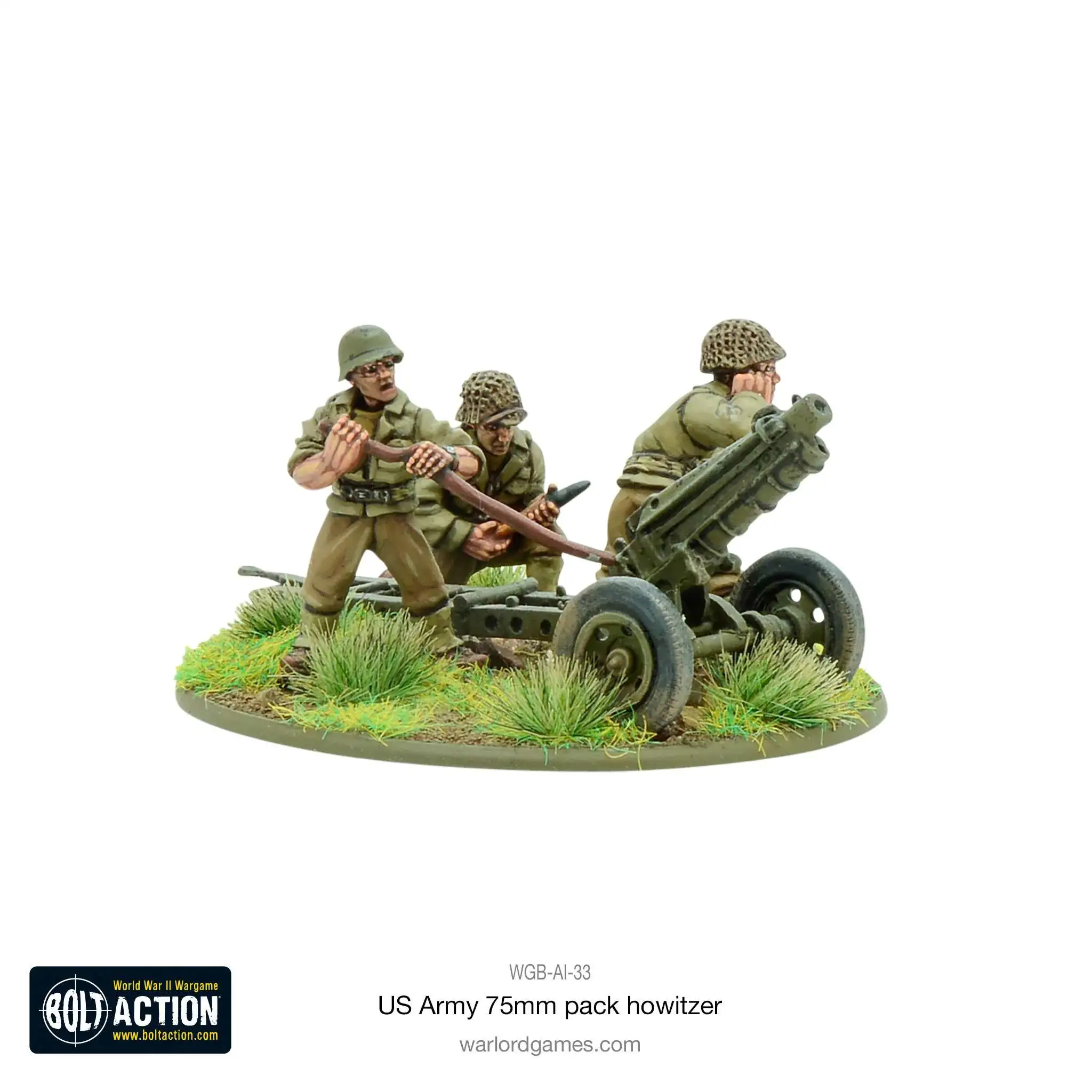 Bolt Action US Army 75mm PAK Howitzer Miniatures