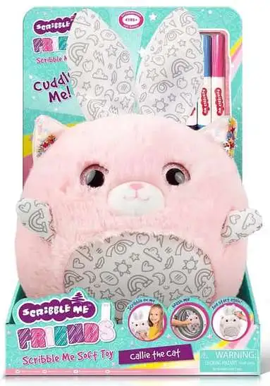Friends Scribble Me Soft Toy Callie the Cat 9-Inch Plush