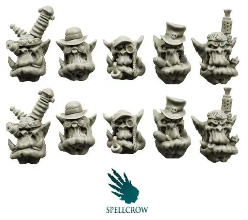 Umbra Turris Conversion Bits Orcs Steampunk Heads Miniatures