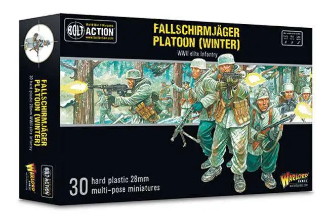 Bolt Action WWII Wargame Axis Fallschirmjager Platoon Miniatures [Winter]