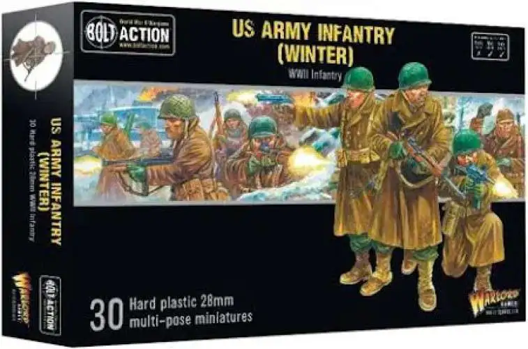 Bolt Action WWII Wargame Allies US Army Infantry Platoon Miniatures [Winter]