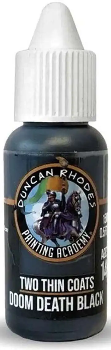 Duncan Rhodes Painting Academy Two Thin Coats Doom Death Black 15ml Paint