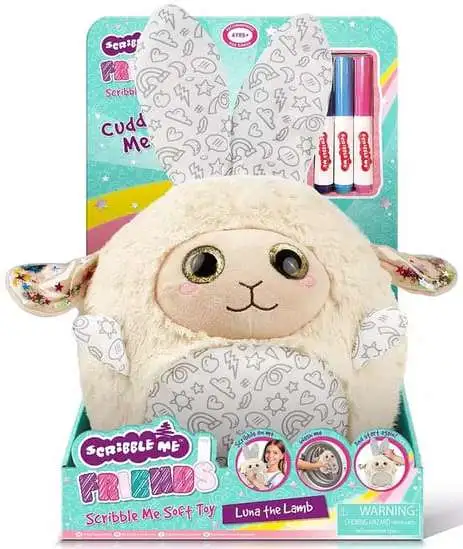Friends Scribble Me Soft Toy Luna the Lamb 9-Inch Plush