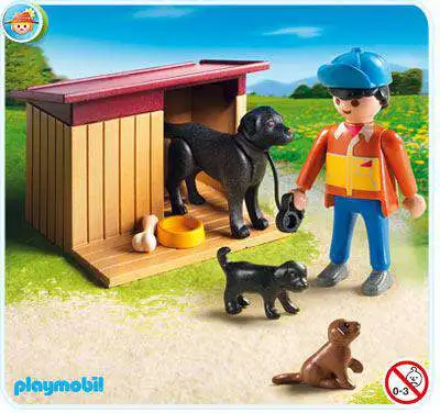 playmobil dog puppy chien perro hound cat set of 39 animal pet zoo farm  mansion