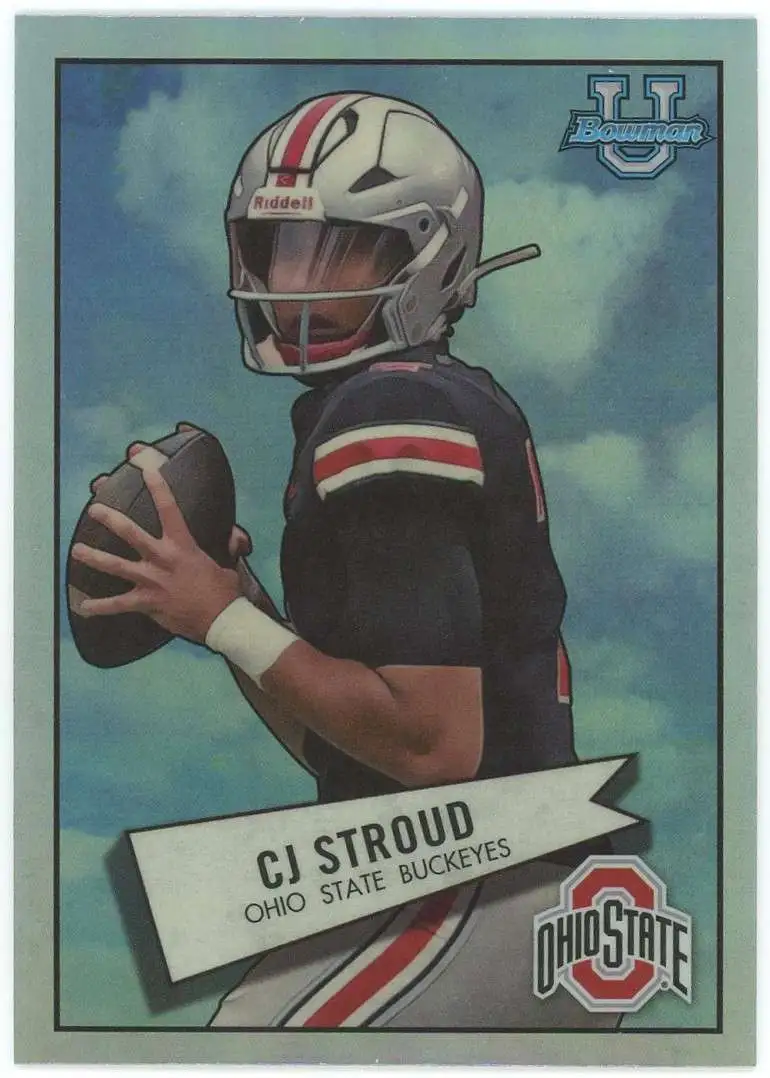 NFL Houston Texans 2022 Bowman Chrome University Refractor CJ Stroud #52BF-2 [Rookie 1952 Throwback]