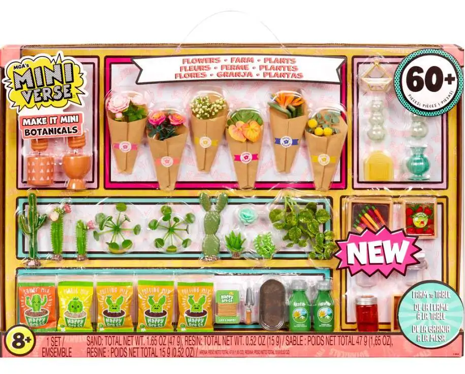 Miniverse Make It Mini Botanicals Flowers, Farm & Plants Deluxe Set