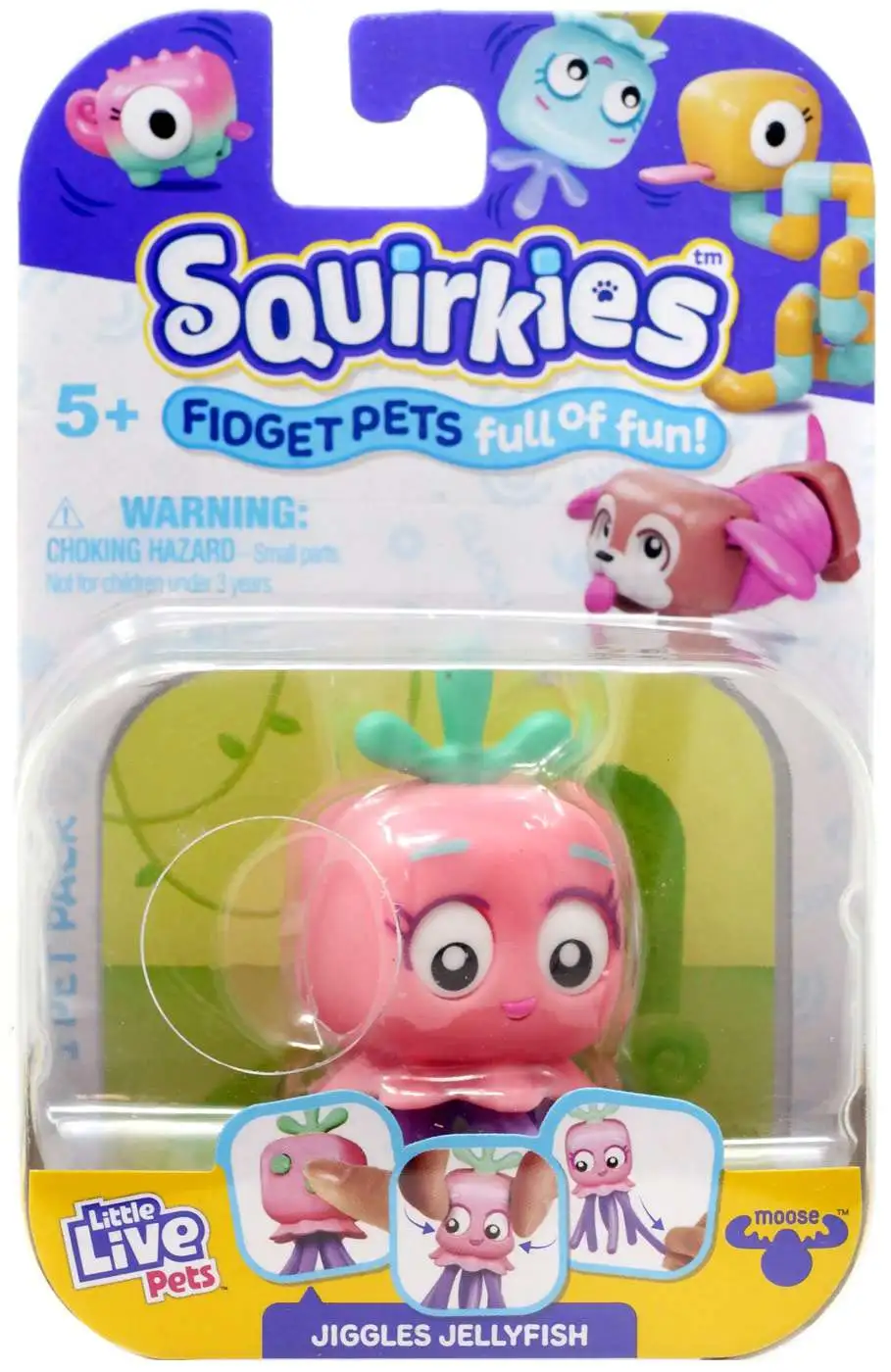 Little Live Pets Squirkies Jiggles Jellyfish Figure Pink Purple