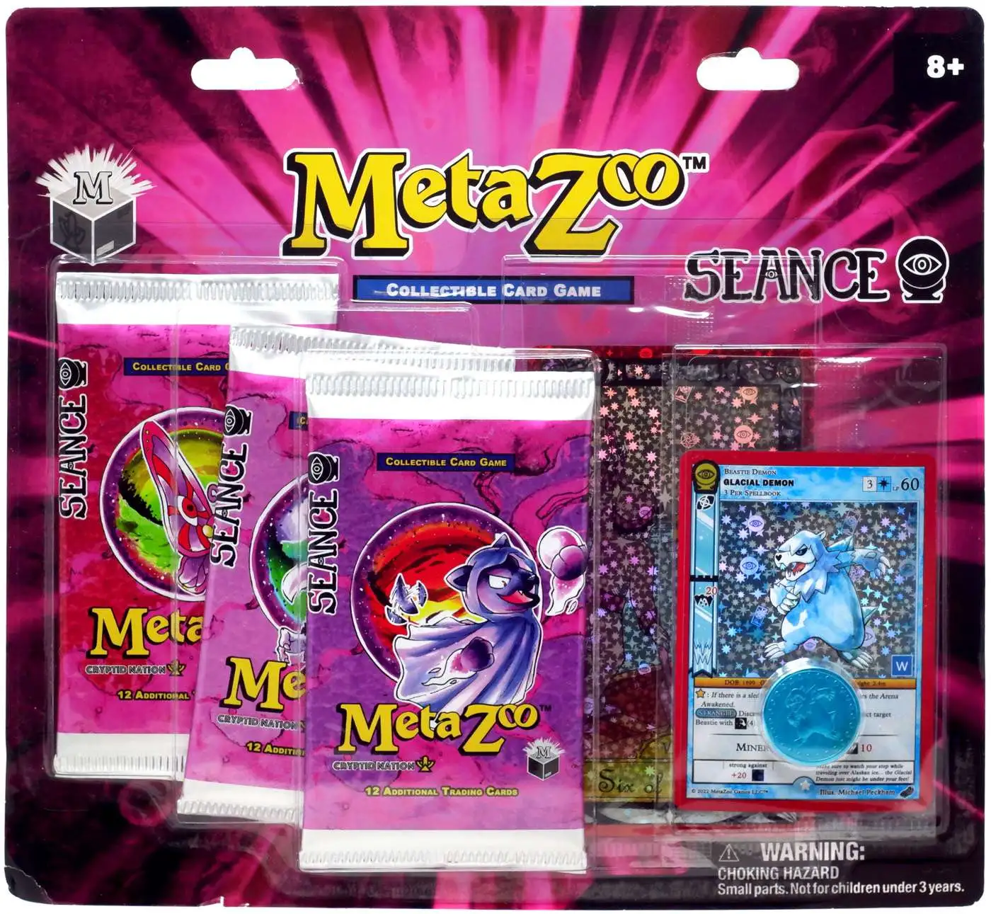 MetaZoo Trading Card Game Cryptid Nation Seance Special Edition Bundle Set [3 Booster Packs + Tarot Card, Promo Card & Coin]