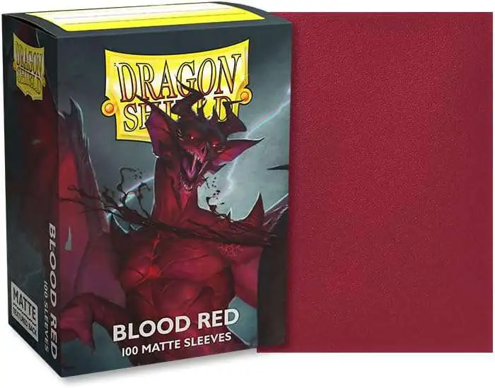 Dragon Shield Matte Dual Blood Red Standard Card Sleeves