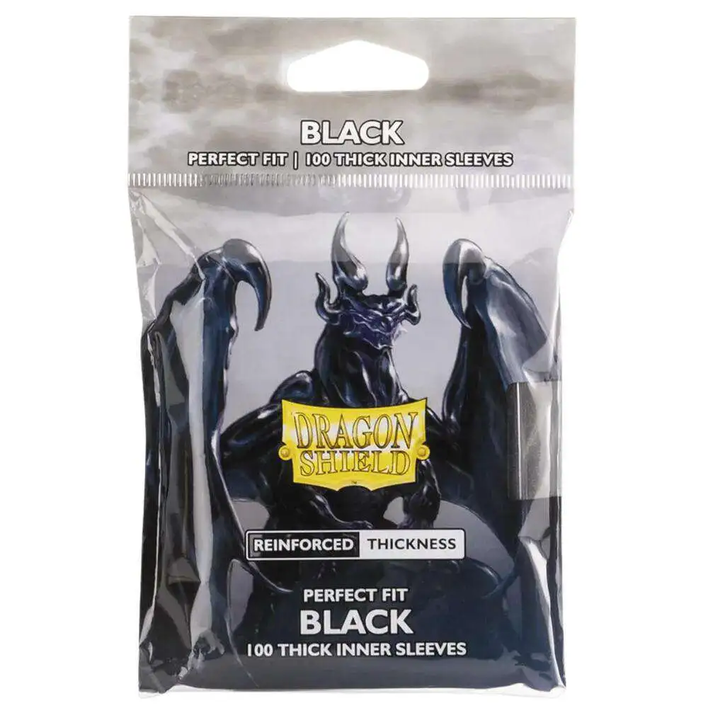 Dragon Shield Perfect Fit Black Card Sleeves [Inner Sleeves]