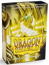 Dragon Shield Japanese Size Matte Yellow Card Sleeves [60 Count]