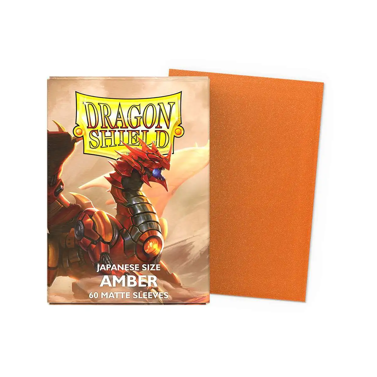 Dragon Shield Japanese Size Matte Amber Card Sleeves