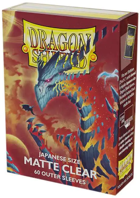 Dragon Shield Matte Clear Japanese Card Sleeves [Red Box, 60 Count]