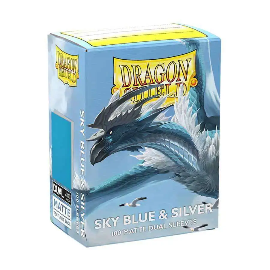 Dragon Shield Matte Sky Blue Silver Card Sleeves 100 Count Arcane Tinmen -  ToyWiz